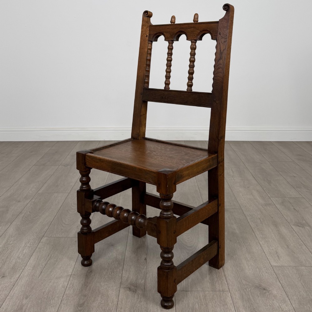  Antique 19th Century Set Of 8 Dining Chairs In Oak  View IV
