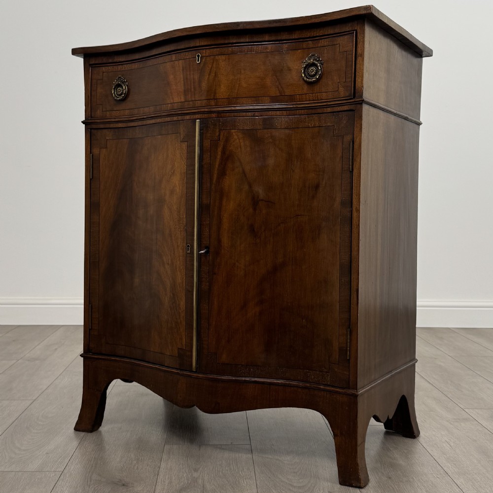 Antique 19th Century Serpentine Cupboard In Mahogany  View III