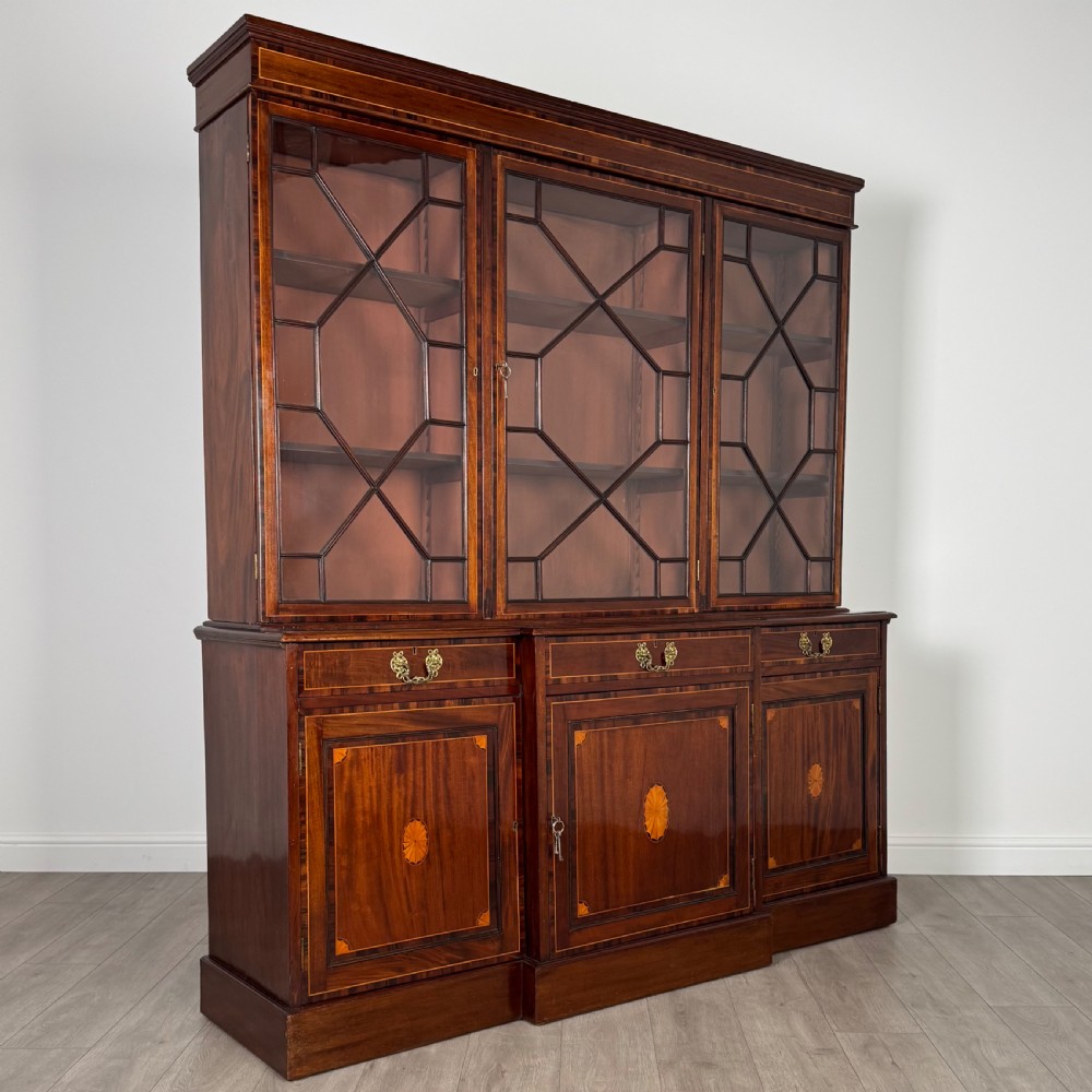Antique 19th Century Fine Quality Bookcase In Mahogany  View X