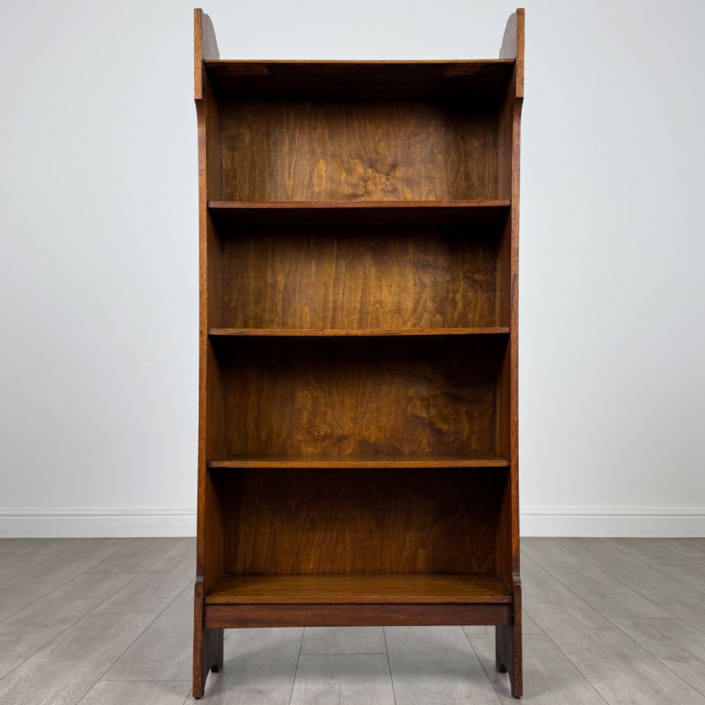 Antique 20th Century Golden Oak Open Bookcase  View II