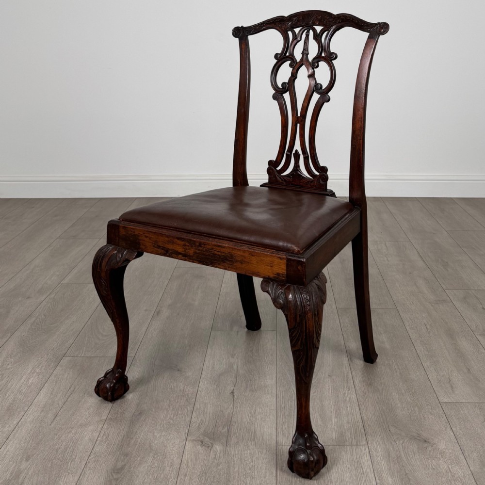 Antique 19th Century Set Of 6 Chippendale Style Dining Chairs  View IV