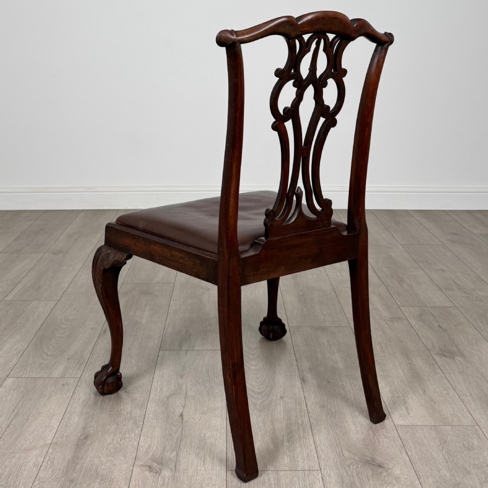 Antique 19th Century Set Of 6 Chippendale Style Dining Chairs  View V