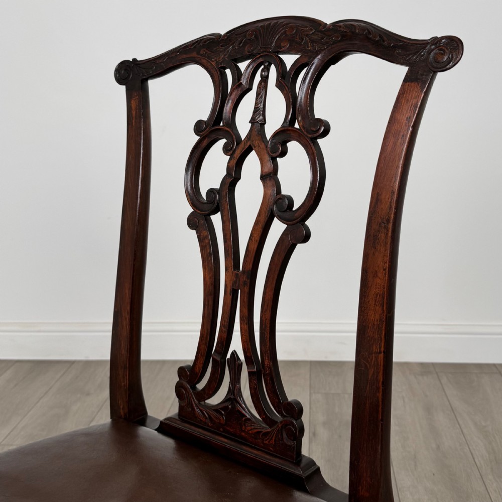 Antique 19th Century Set Of 6 Chippendale Style Dining Chairs  View VI