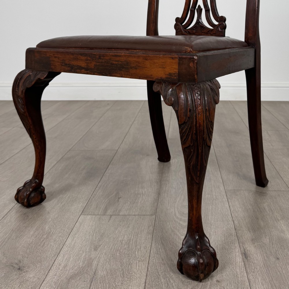 Antique 19th Century Set Of 6 Chippendale Style Dining Chairs  View VII