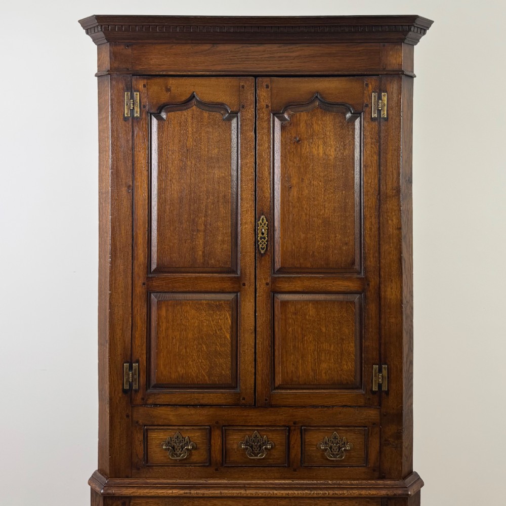 Antique 20th Century Fine Quality Corner Cabinet In Oak  View IV