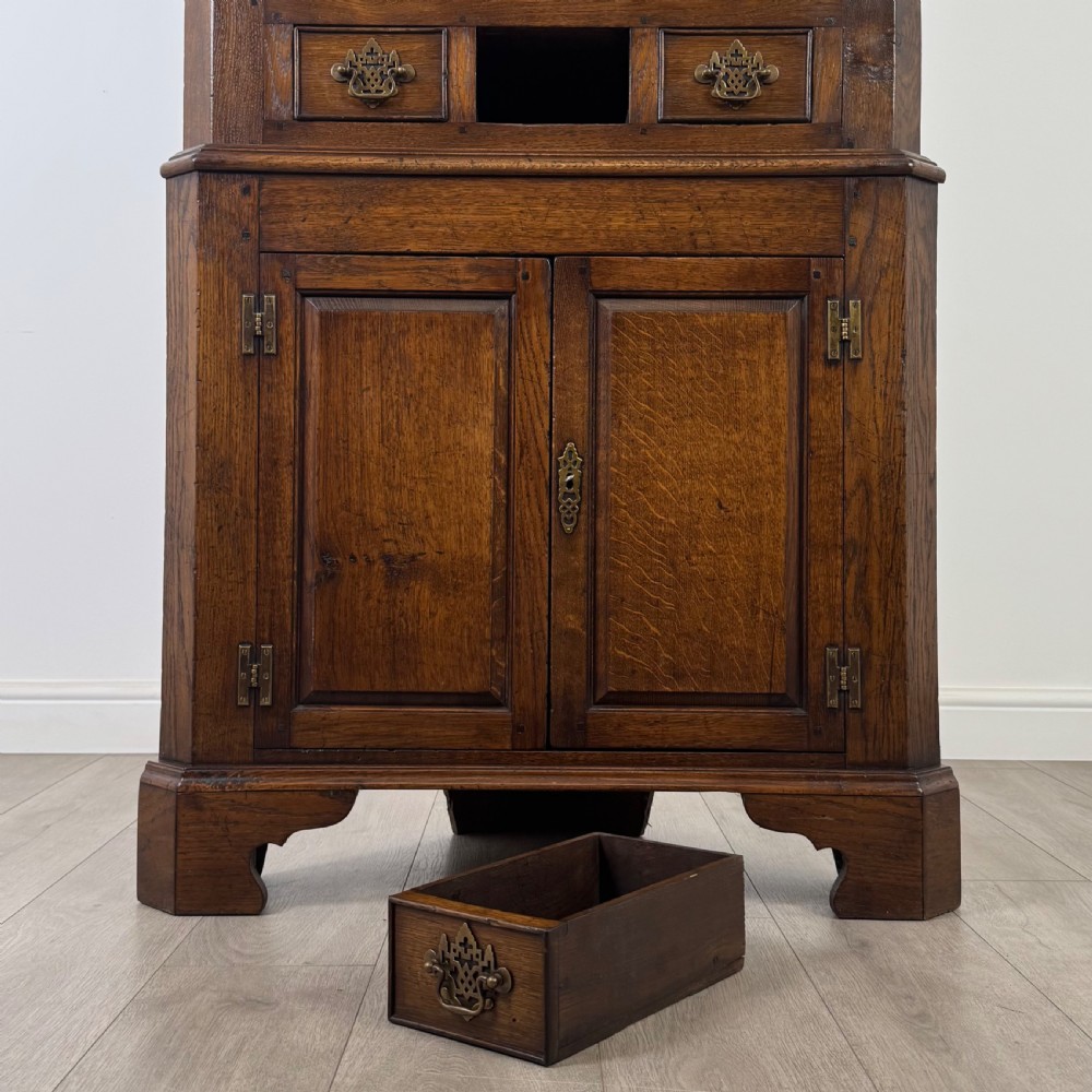 Antique 20th Century Fine Quality Corner Cabinet In Oak  View VI