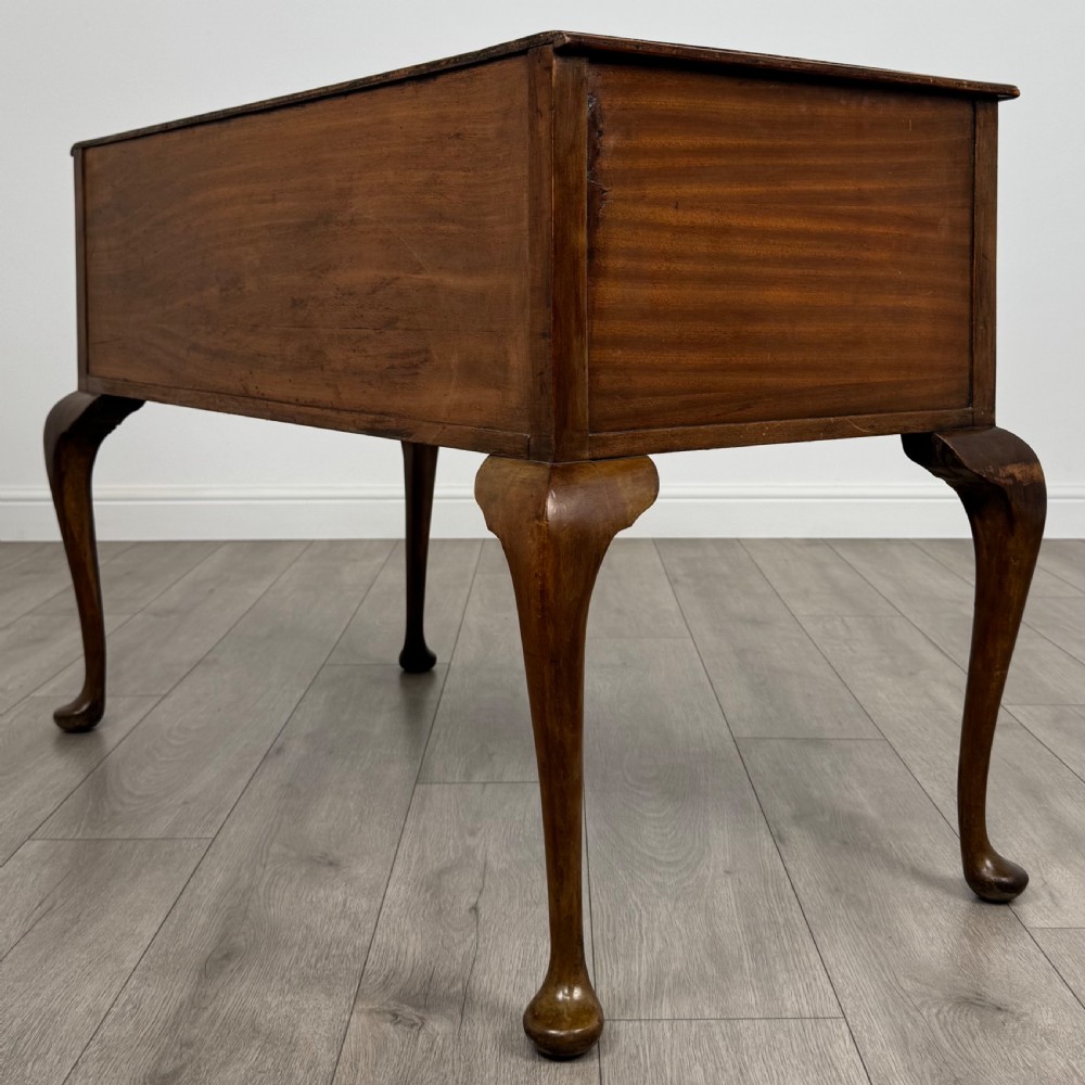 Antique 20th Century Good Quality Writing Table In Mahogany  View VI