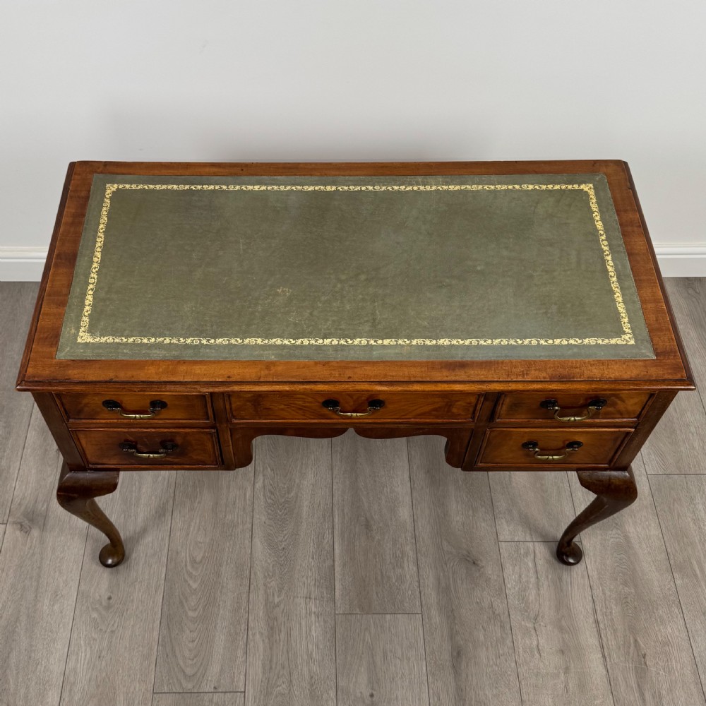 Antique 20th Century Good Quality Writing Table In Mahogany  View IX