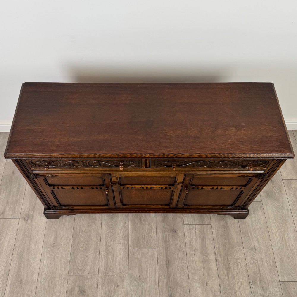  Antique 20th Century Good Quality Sideboard In Oak  View X