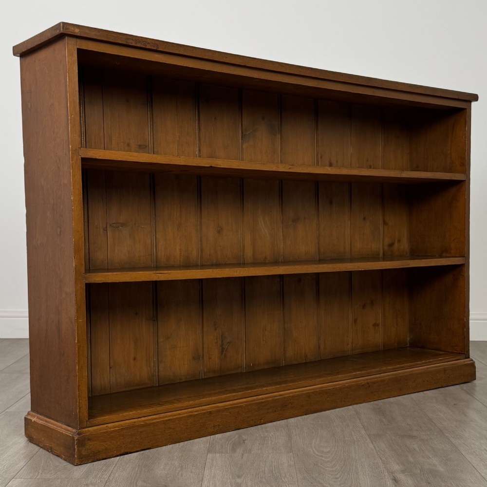 Antique 19th Century Fine Quality Painted Pine Open Bookcase View IX