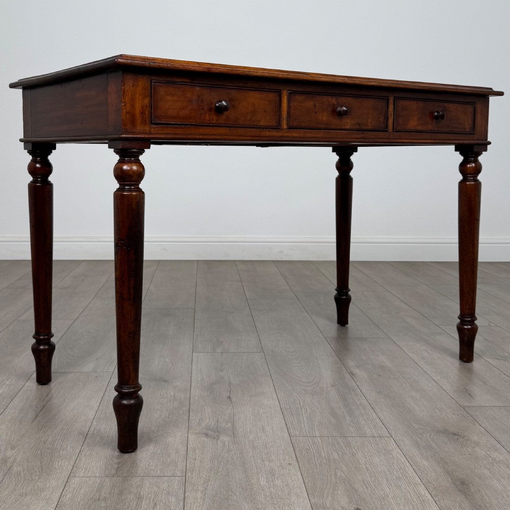 Antique 19th Century Good Quality Writing Table In Mahogany View VIII
