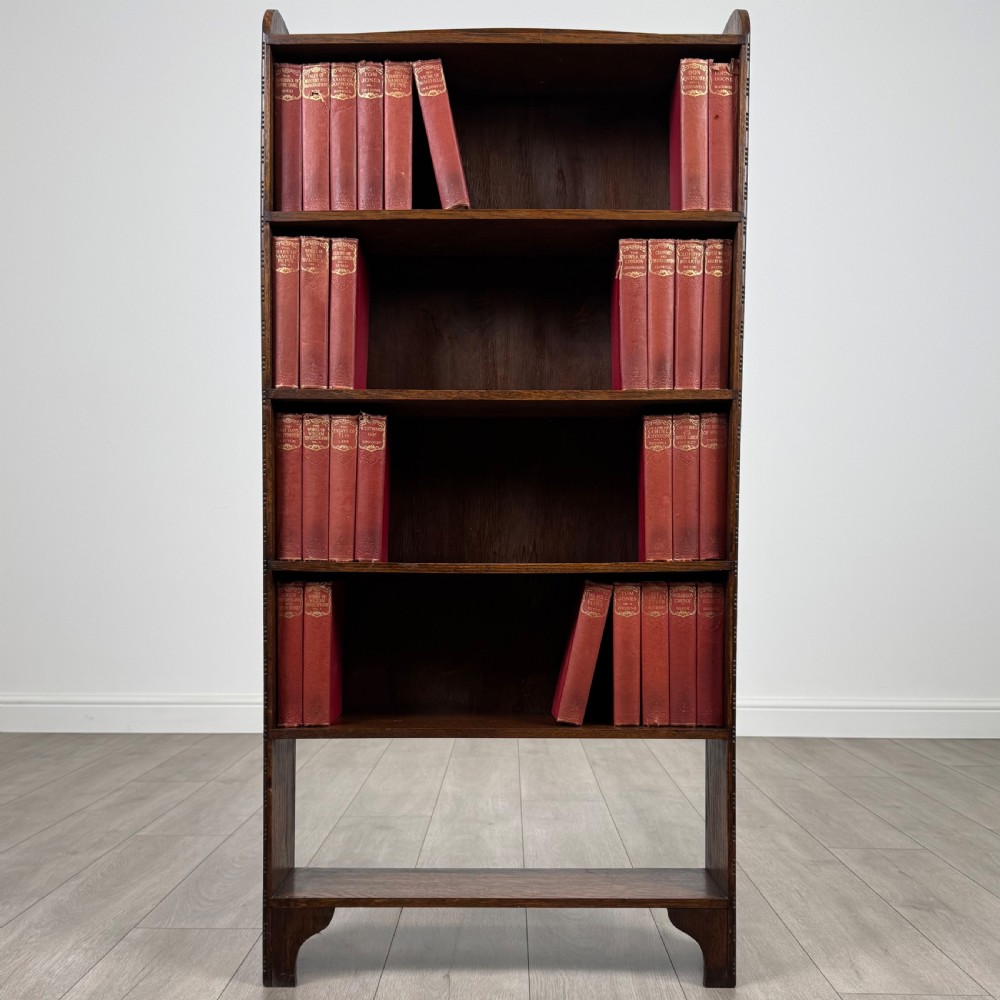  Antique 20th Century Open Bookcase In Oak 