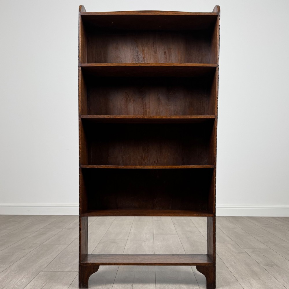  Antique 20th Century Open Bookcase In Oak  View II