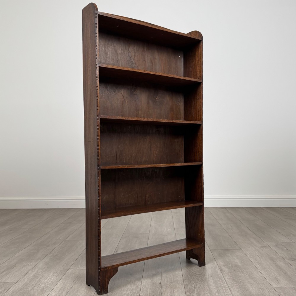  Antique 20th Century Open Bookcase In Oak  View IX