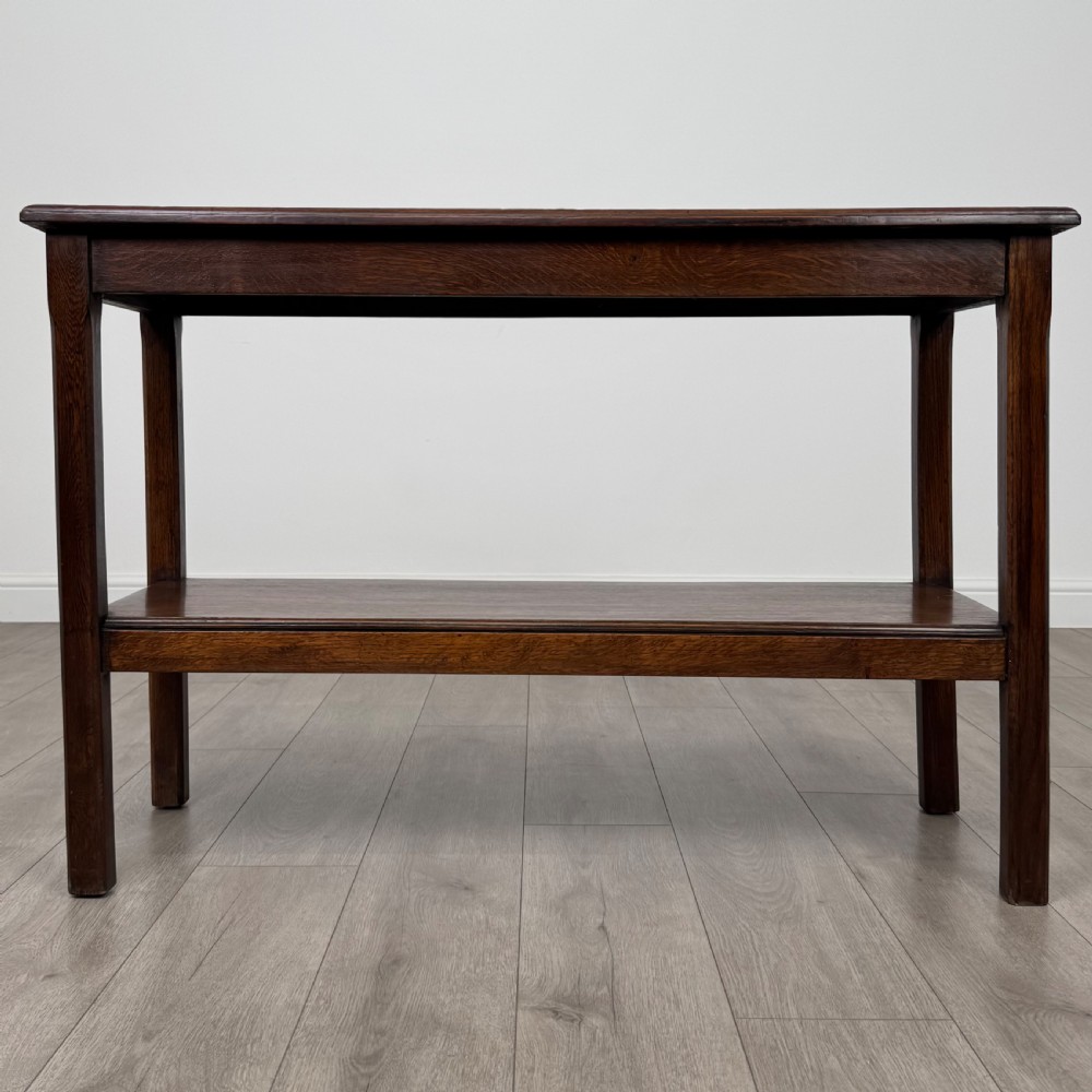 Antique 20th Century Good Quality Oak Side Table  View V