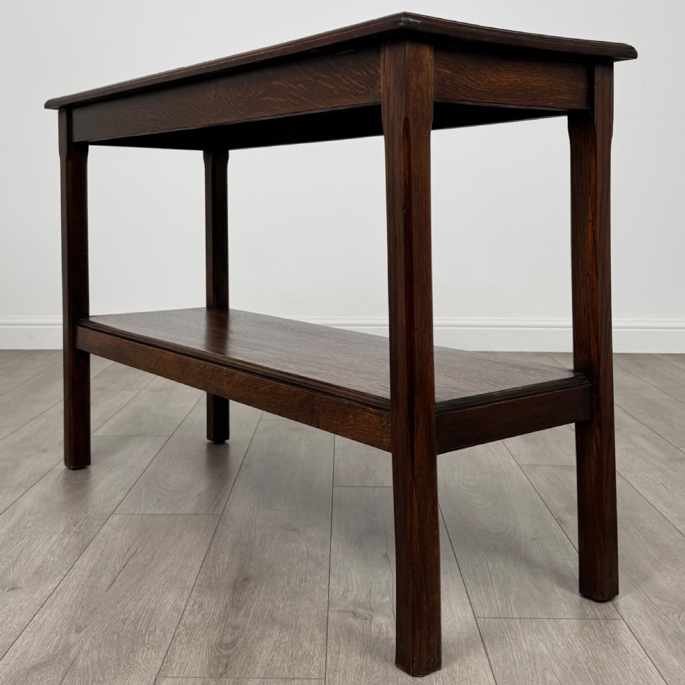 Antique 20th Century Good Quality Oak Side Table  View VI