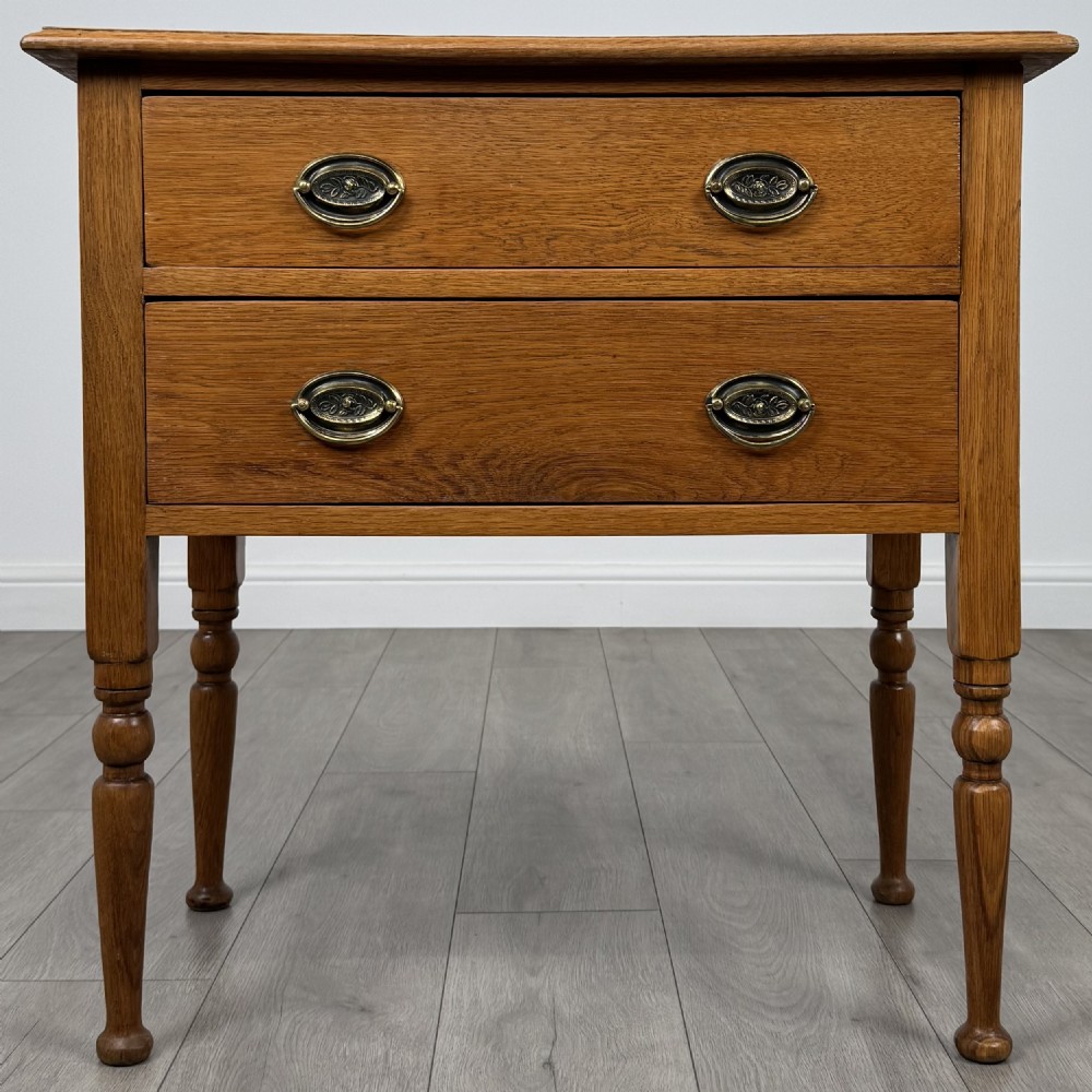 Antique 20th Century Small Golden Oak Chest Of Drawers 
