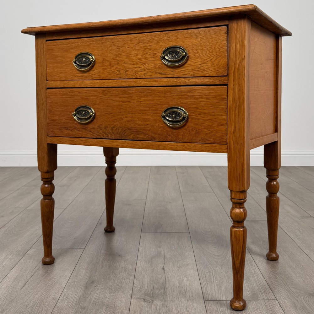 Antique 20th Century Small Golden Oak Chest Of Drawers  View II