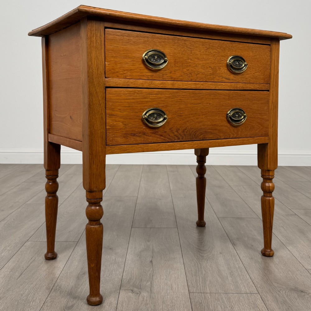 Antique 20th Century Small Golden Oak Chest Of Drawers  View VIII