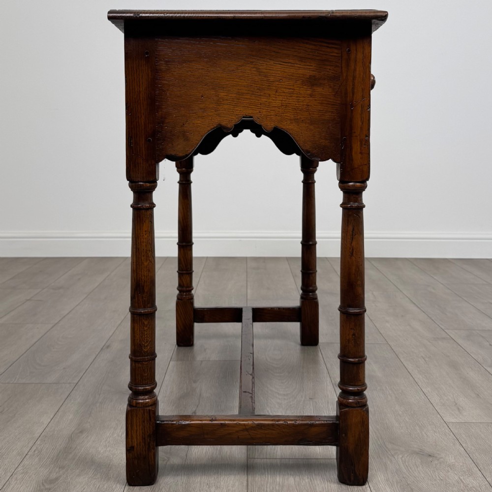 Antique 20th Century Good Quality Side Table In Oak  View VII