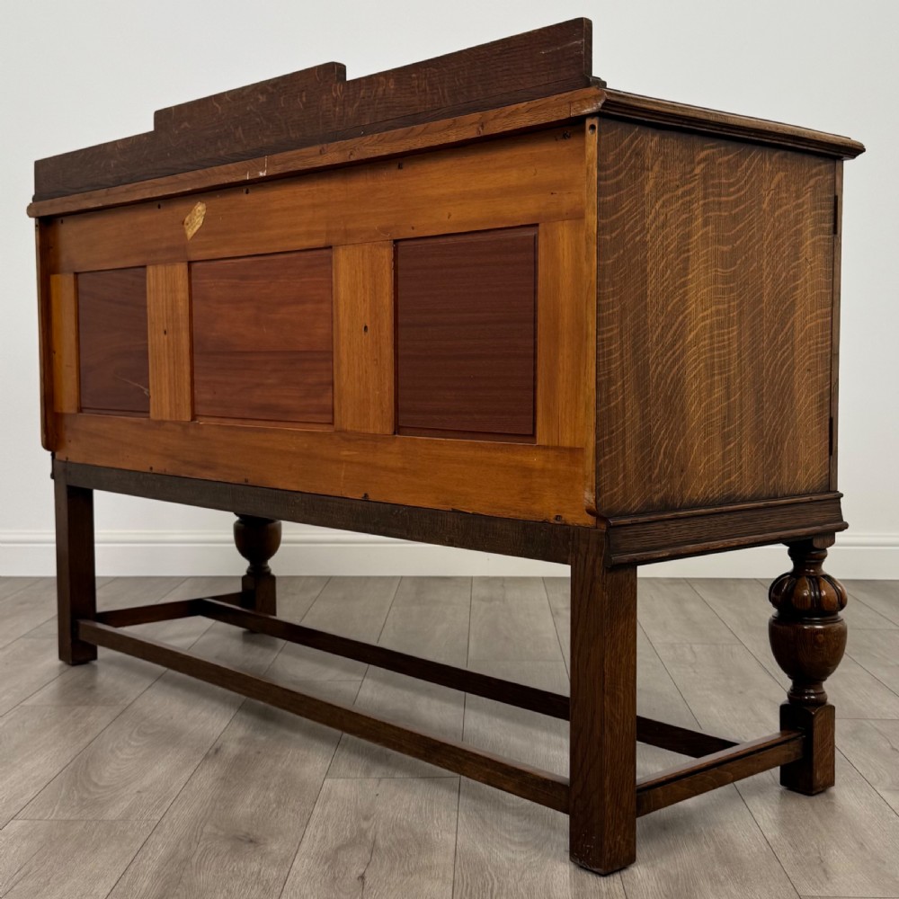 Antique 20th Century Fine Quality Carved Oak Sideboard View VII