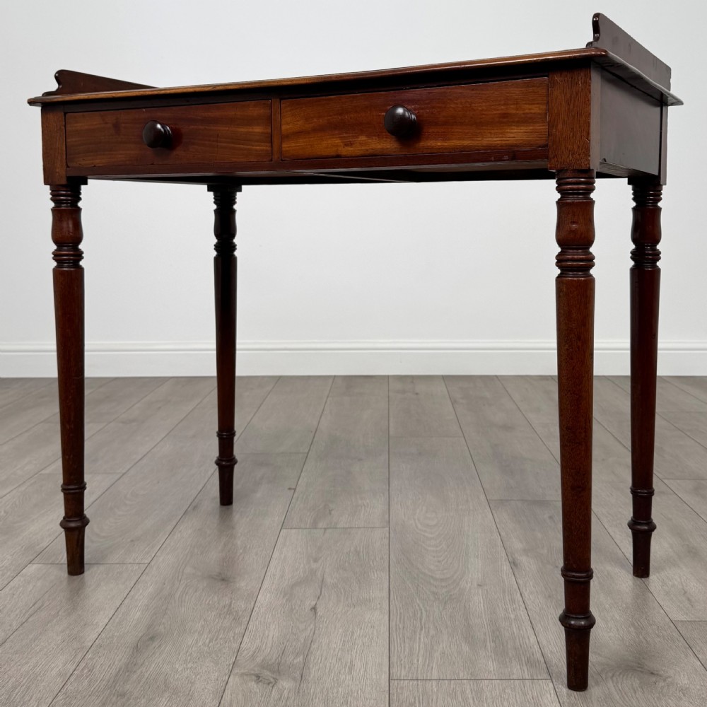 Antique 19th Century Fine Quality Writing Table In Mahogany View II