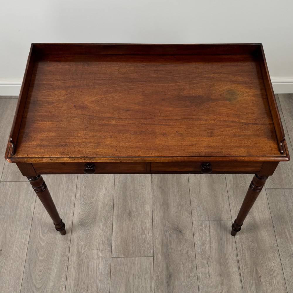 Antique 19th Century Fine Quality Writing Table In Mahogany View VIII