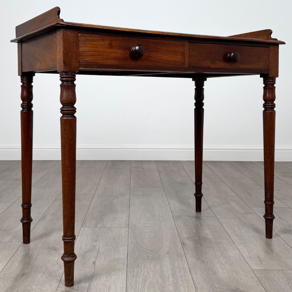 Antique 19th Century Fine Quality Writing Table In Mahogany View IX
