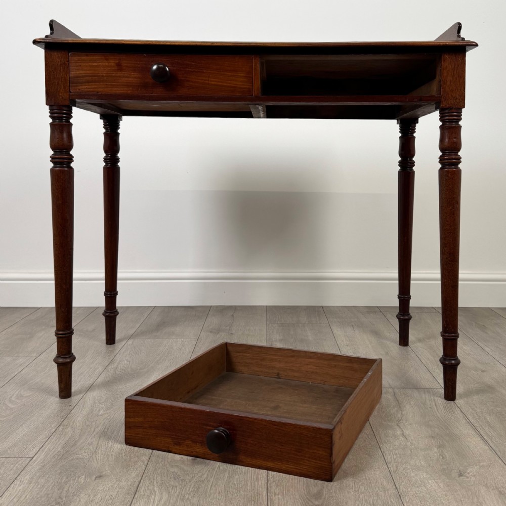 Antique 19th Century Fine Quality Writing Table In Mahogany View XI