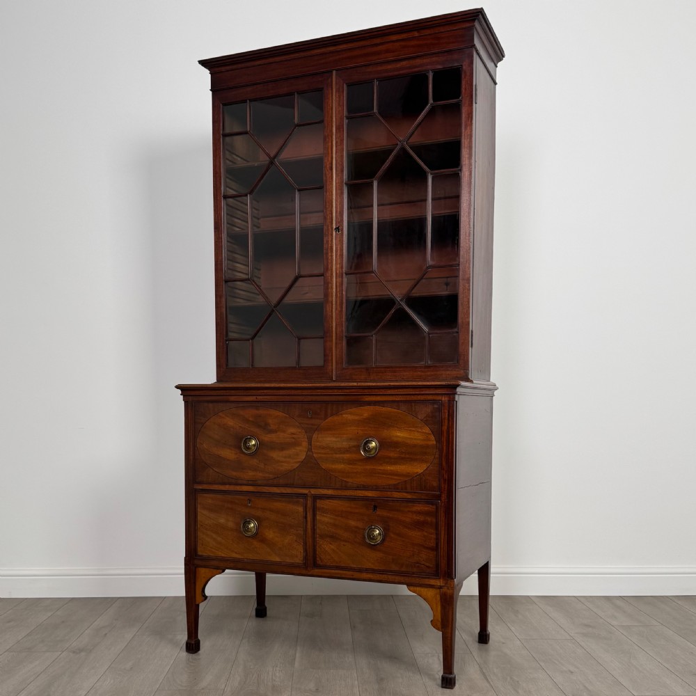 Antique 18th Century Small Secretaire Bookcase In Mahogany  View IV
