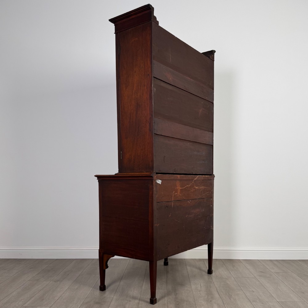 Antique 18th Century Small Secretaire Bookcase In Mahogany  View VI