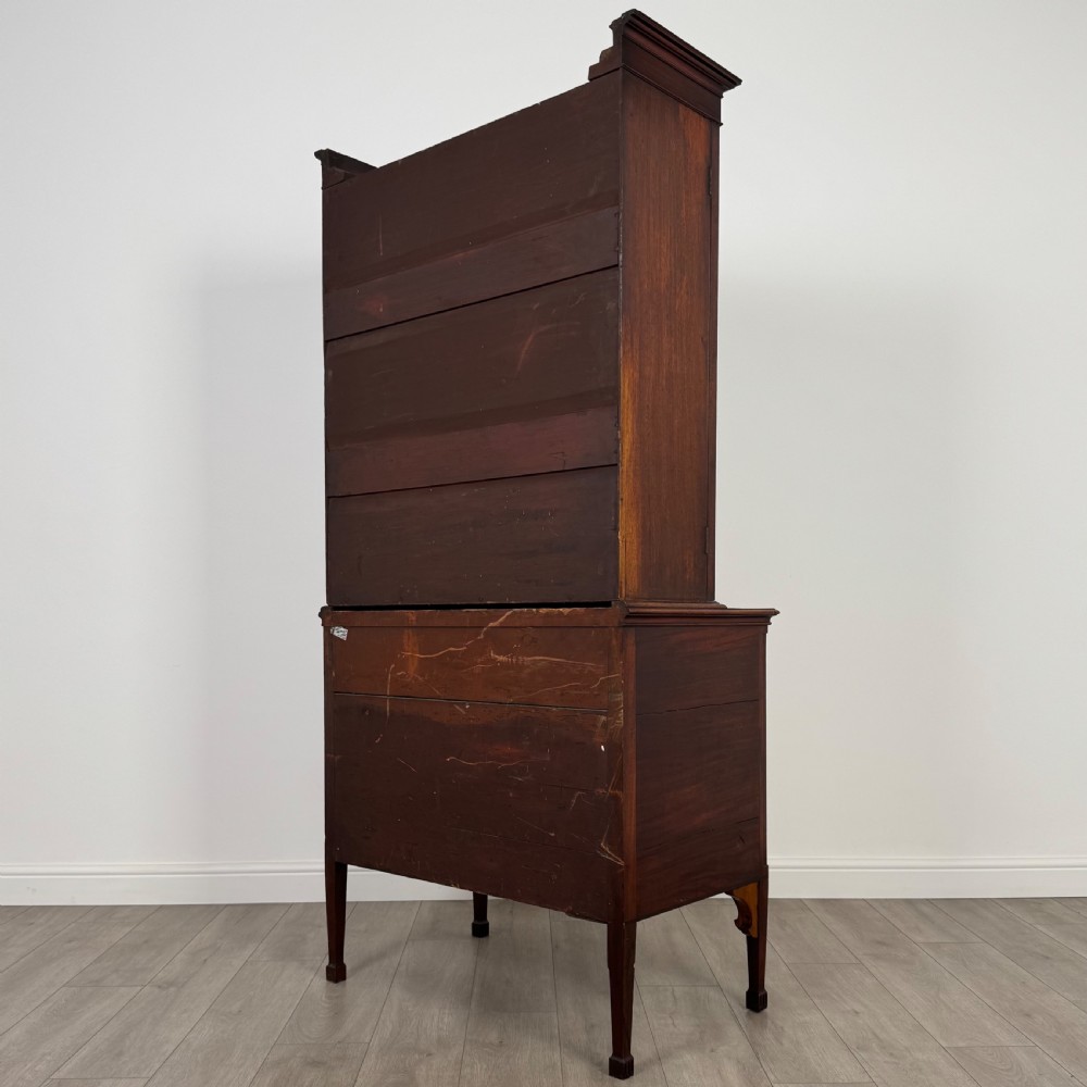 Antique 18th Century Small Secretaire Bookcase In Mahogany  View VIII
