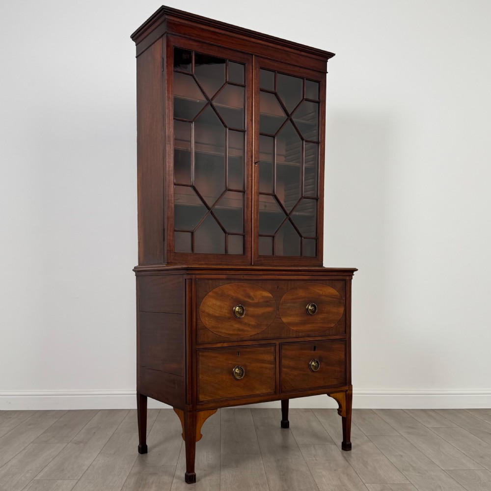 Antique 18th Century Small Secretaire Bookcase In Mahogany  View X