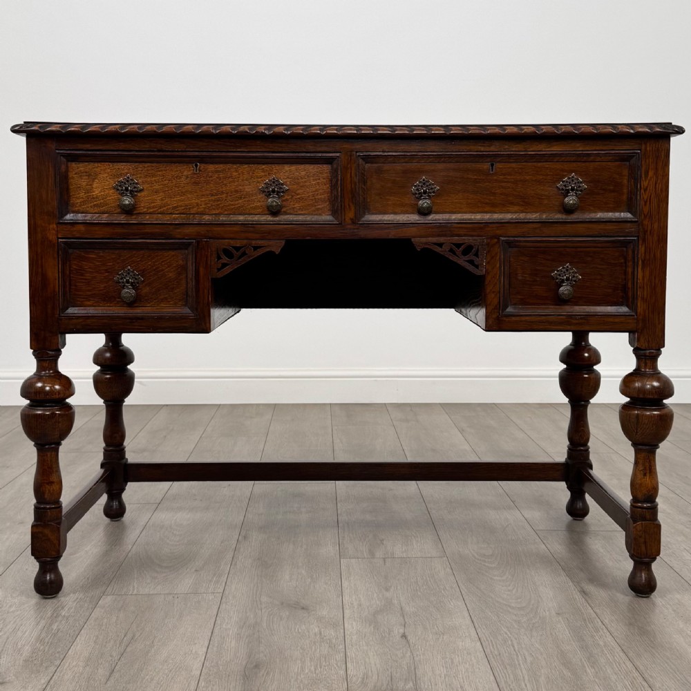 Antique 20th Century Good Quality Desk In Oak