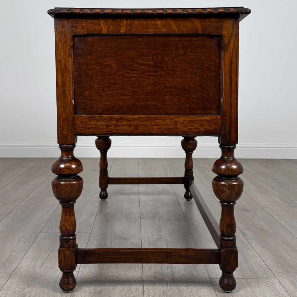 Antique 20th Century Good Quality Desk In Oak View III