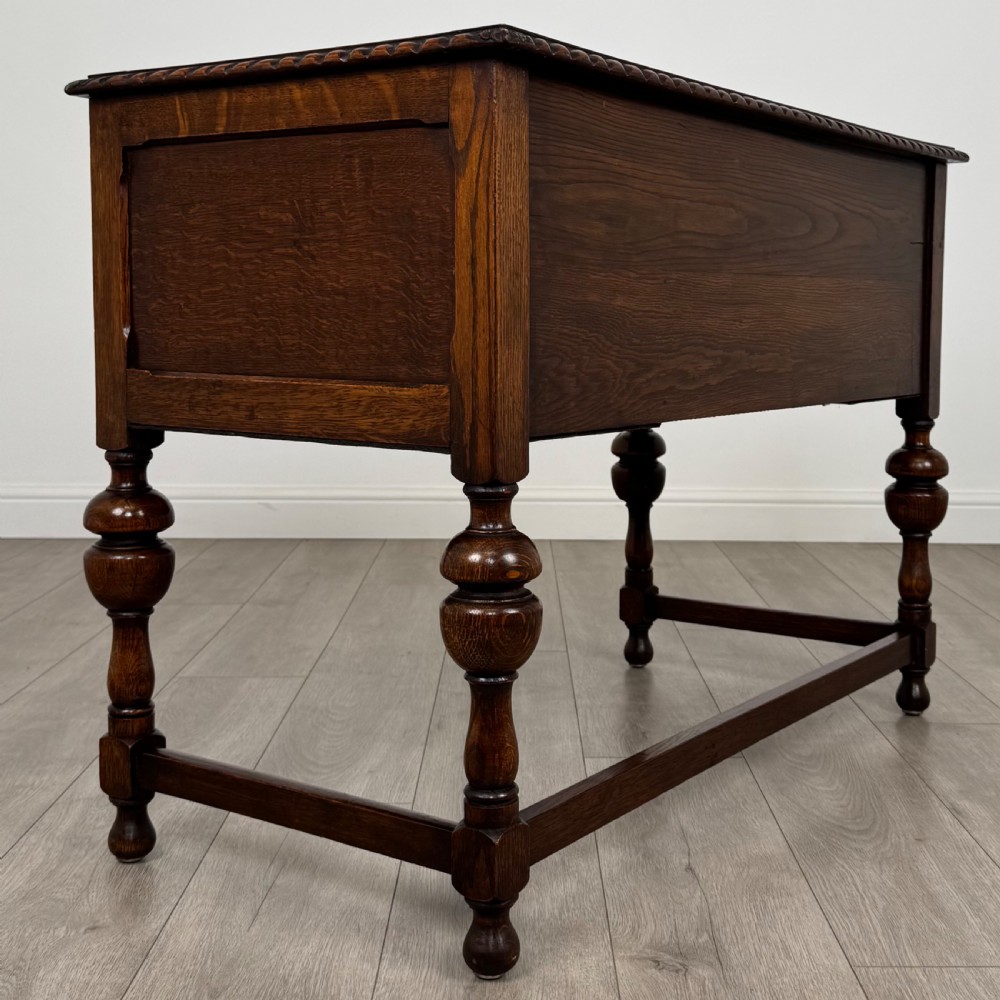 Antique 20th Century Good Quality Desk In Oak View IV