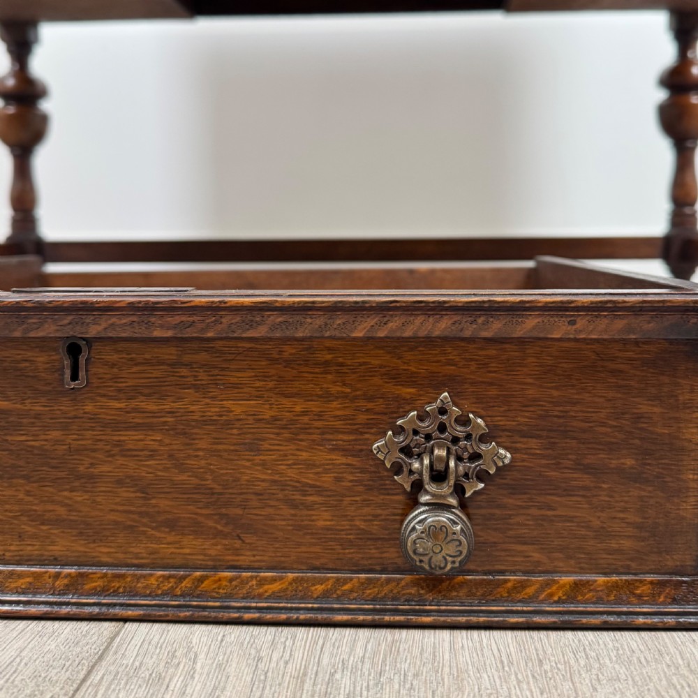 Antique 20th Century Good Quality Desk In Oak View XI