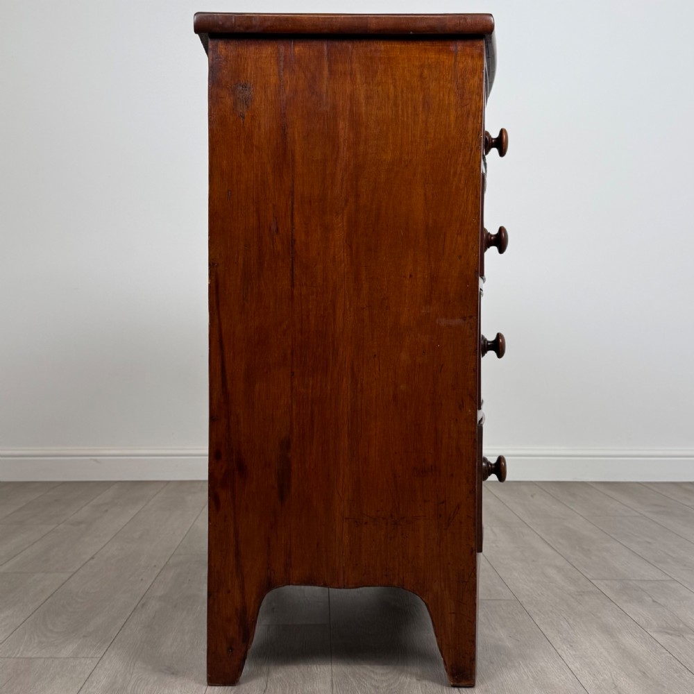 Antique 18th Century Bow Front Chest Of Drawers In Mahogany  View VII