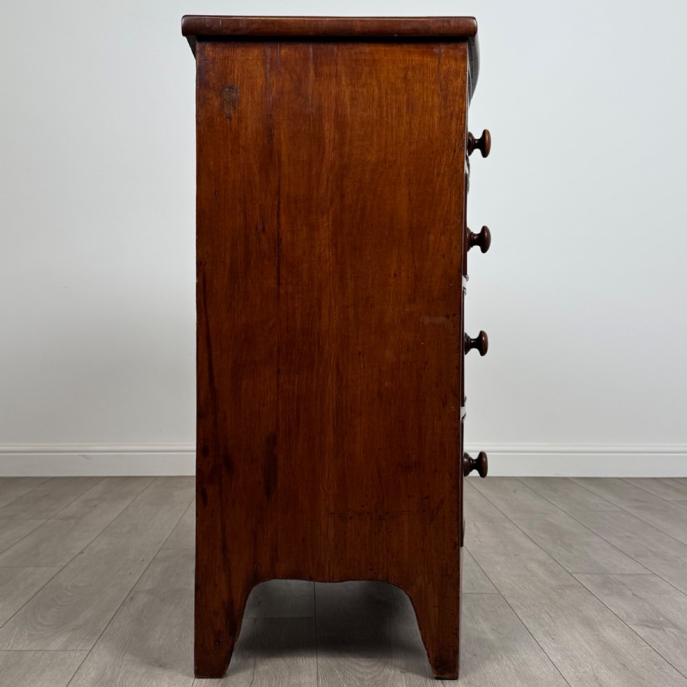 Antique 18th Century Bow Front Chest Of Drawers In Mahogany  View VIII