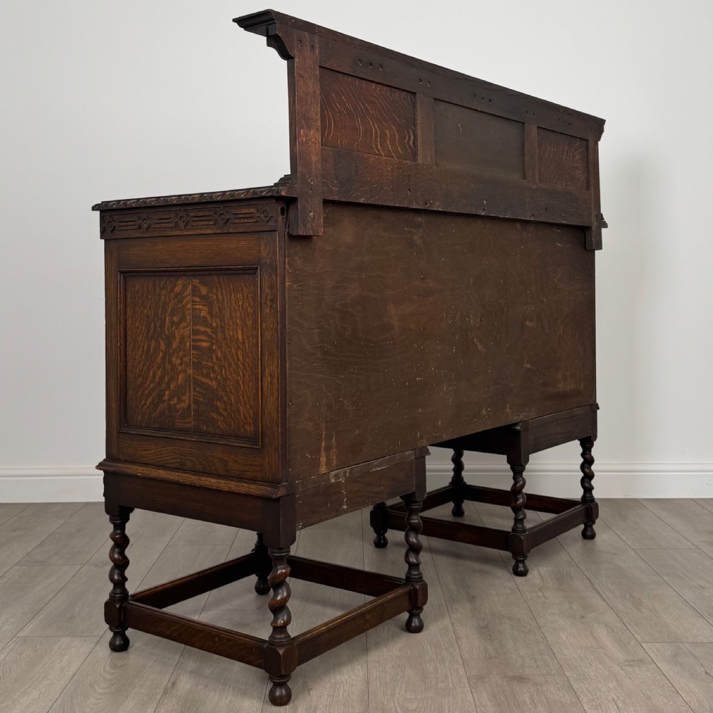  Antique 19th Century Jacobean Style Sideboard In Oak View VI