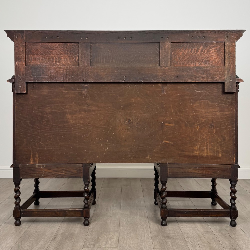  Antique 19th Century Jacobean Style Sideboard In Oak View VII