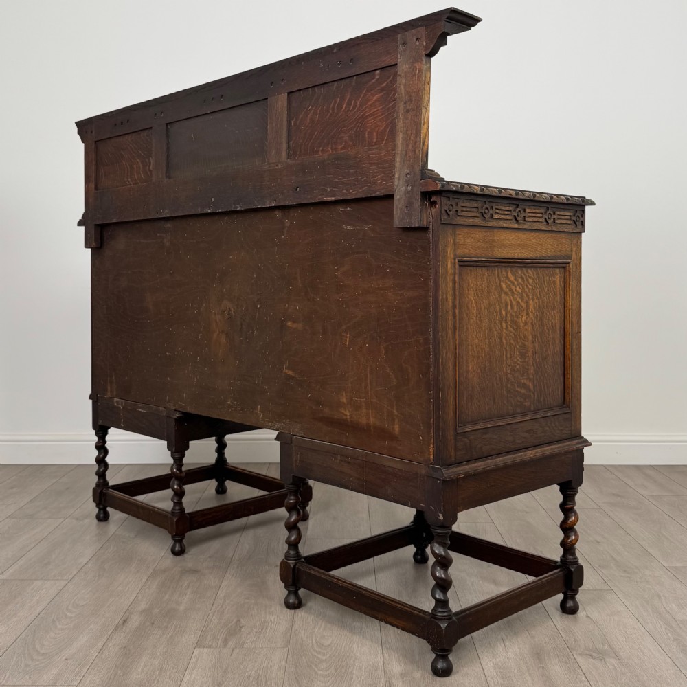  Antique 19th Century Jacobean Style Sideboard In Oak View VIII