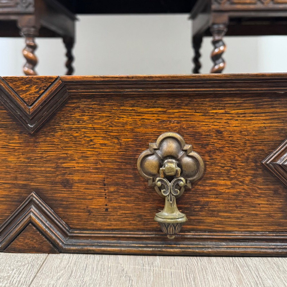  Antique 19th Century Jacobean Style Sideboard In Oak View XIII