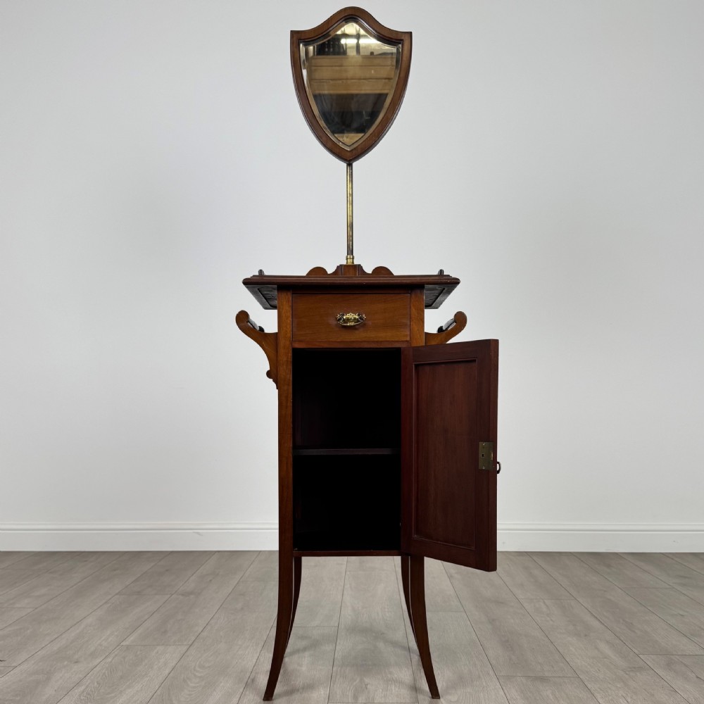  Antique 20th Century Shaving Stand In Mahogany  View II
