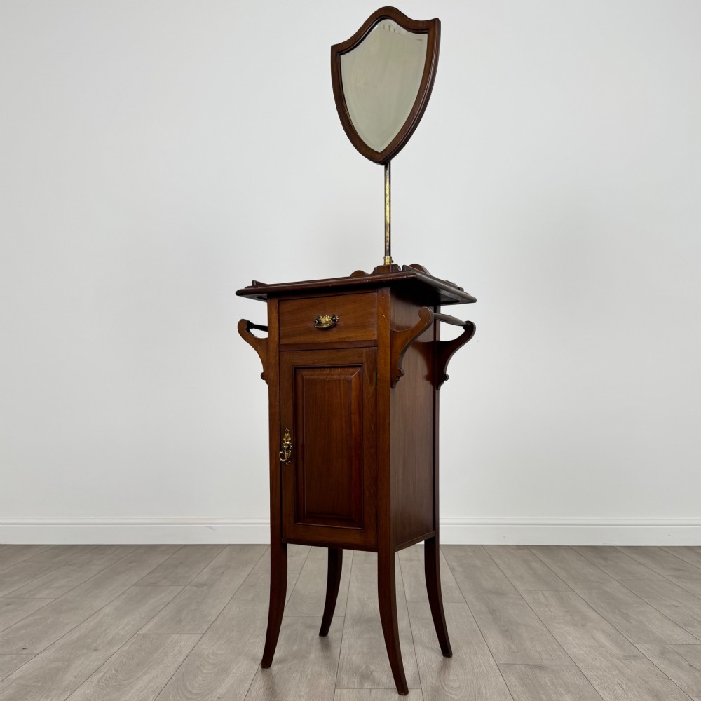  Antique 20th Century Shaving Stand In Mahogany  View III