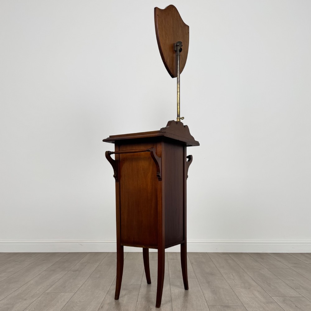  Antique 20th Century Shaving Stand In Mahogany  View V