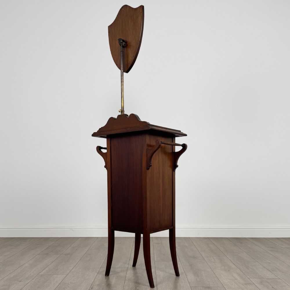  Antique 20th Century Shaving Stand In Mahogany  View VII