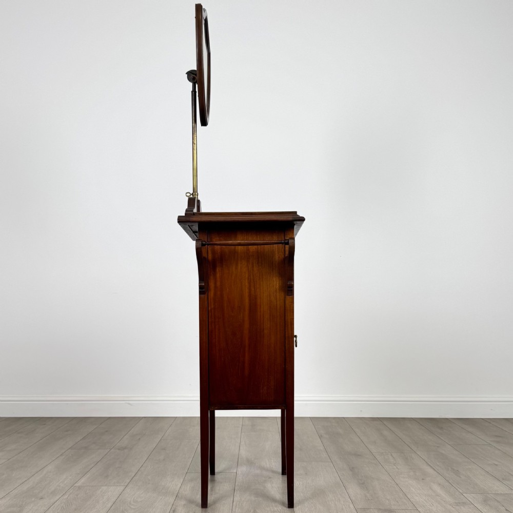  Antique 20th Century Shaving Stand In Mahogany  View VIII