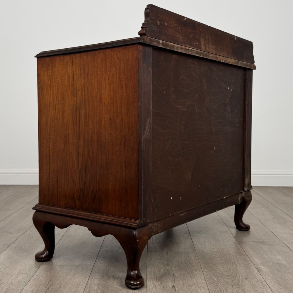 Antique 20th Century Good Quality Cupboard In Burr Walnut  View V