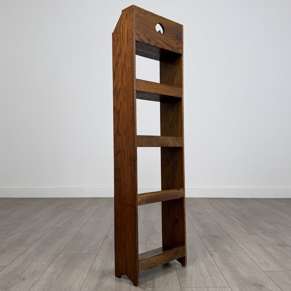 Antique 20th Century Art & Crafts Golden Oak Bookcase  View V